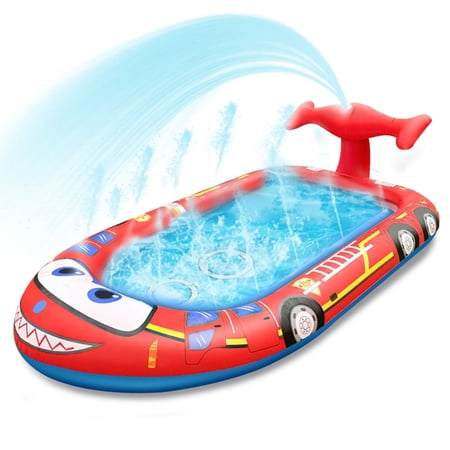Splash Pad Sprinkler Pool for Kids, 3 in 1 Inflatable Sprinkler Pool for Kids, 68" Wading Pool for Kiddie Toddlers, Non-Slip Water Play Mat, Summer Fun Outdoor Water Play Toys for Boys Girls