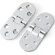 thumbnail image 5 of Bisagras de mesa plegables Conector plegable Accesorio de muebles de acero inoxidable Plegado de 180 grados, Grosor de 2,2 mm, Acabado cromado de acero de aleación de zinc, 4 piezas, 5 of 5