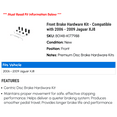 thumbnail image 2 of Front Brake Hardware Kit - Compatible with 2006 - 2009 Jaguar XJ8 2007 2008, 2 of 2