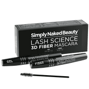 Best 3D Fiber Lash Mascara by Simply Naked Beauty. Last All Day, waterproof, smudge proof & hypoallergenic ingredients. non-toxic and natural. Midnight Black