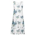 thumbnail image 4 of SMihono Robe d'Été Grande Taille pour Femmes 2023 Décontractée Aguichant Mode Été Imprimée Sans Manches Débardeur Longueur Genou Robes, 4 of 5