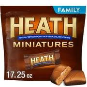Heath Miniatures Chocolatey English Toffee Candy, Family Pack 17.25 oz