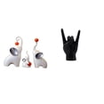 thumbnail image 1 of Esculturas de elefantes, figuras de resina de cerámica, estatuas, adornos de mano con gestos de roca, adecuados para sala de estar, dormitorio, oficin, 1 of 8