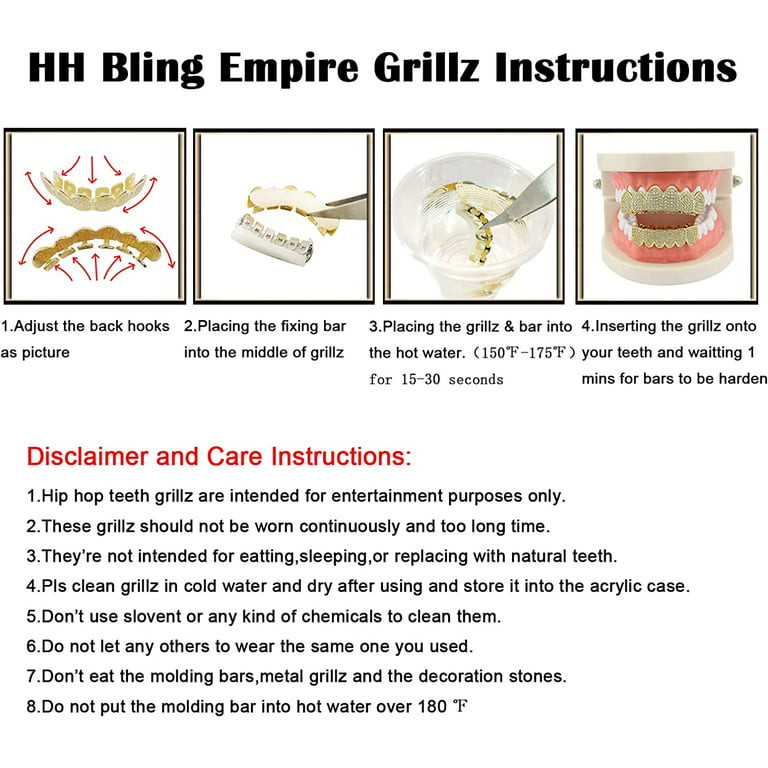 HH Bling Empire Iced Out Diamond Teeth Grillz