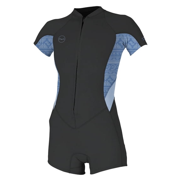 O'Neill 2/1mm Bahia Women's Front Zip Short Sleeve Springsuit Wetsuit