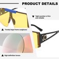 thumbnail image 3 of Fashion Big Frame Sunglasses for Street Photography One Piece PC Sunglasses Yellow, 3 of 5