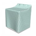 thumbnail image 1 of Aqua Damask Washer Cover, Vintage Lace Look Rhythmic Delicate Motif in Green Tones Monochrome Print, Decorative Accent for Laundromats, 29" x 28" x 40", Seafoam White, by Ambesonne, 1 of 3