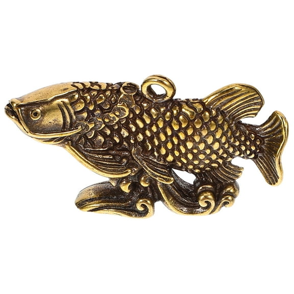 Ornament Brass Carp Monotonous Room Decoration Antique Desktop