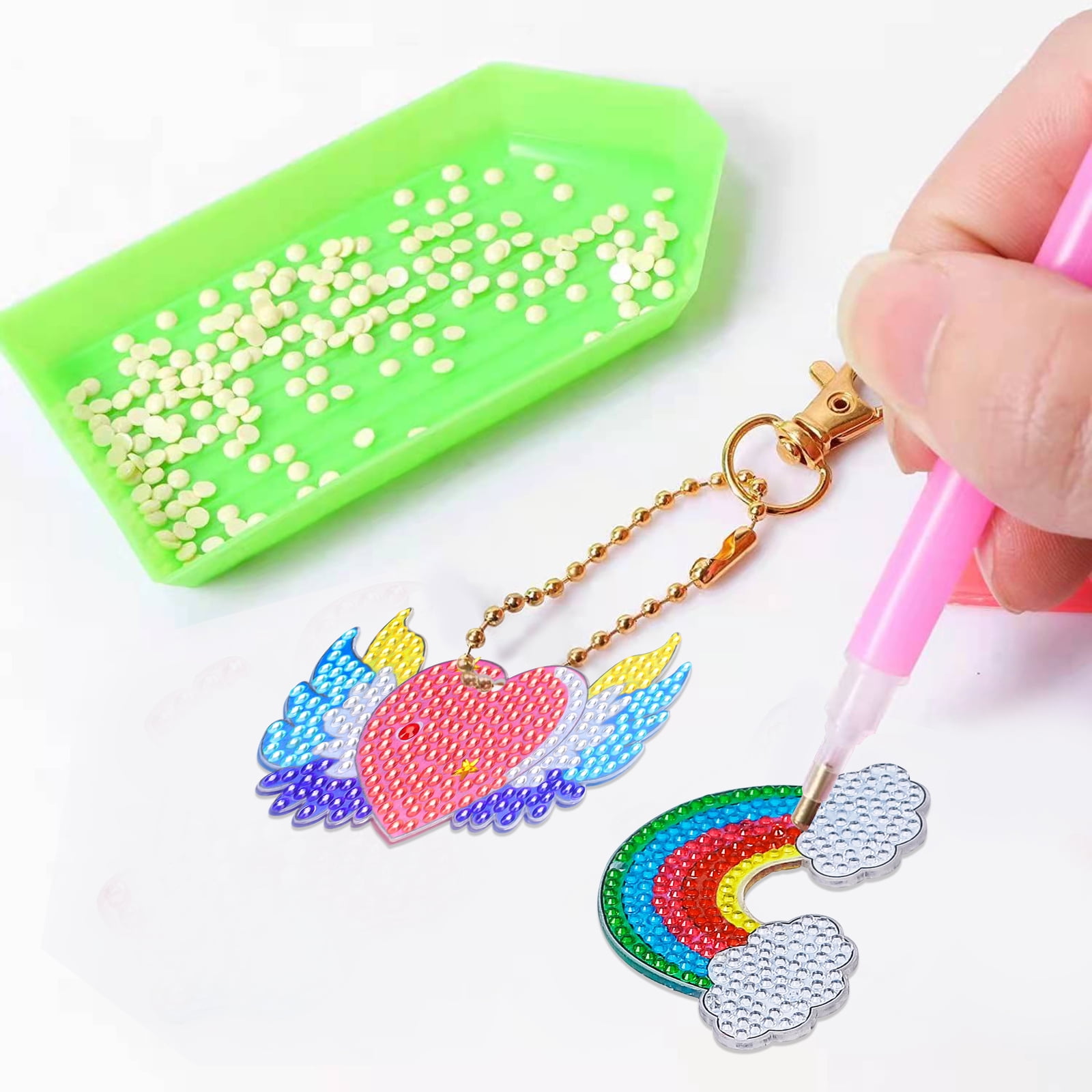 1 Set Keychain Craft Kit Interesting Novelty Bright-colored