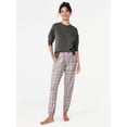 thumbnail image 3 of Joyspun Women's Brushed Hacci Knit Sleep Joggers, Sizes XS to 3X, 3 of 6