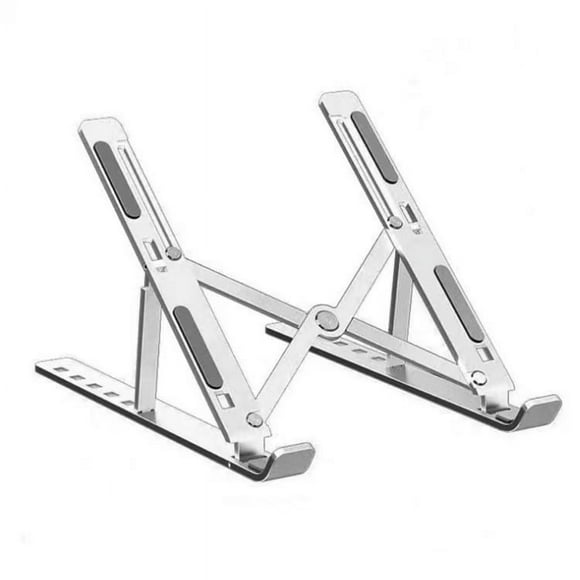 Support Ordinateur Portable, à 6 Niveaux Ventilé , Antidérapant en Aluminium Ajustbable Laptop Stand Compatible avec MacBook Air Pro, Lenovo, Dell, HP, Tablettes jusqu'à 15,6" argent