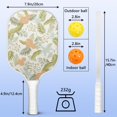 thumbnail image 4 of Pickleball Paddles Set Of 2, Fiberglass Surface, Spring Flowers Floral Print, 4 Balls & Bag, 4 of 5