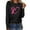 Black, variant on Aboser Breast Cancer Shirts for Women Pink Ribbon Graphic Tees Funny Long Sleeve Tops Plus Size Blouse Breast Cancer Warrior T Shirts