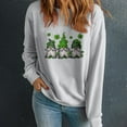 thumbnail image 3 of Charella Sweatshirts for Women St Patricks Day Decorations Long Sleeve Crewneck Tops 2024 Trendy T-shirt,Gray,M, 3 of 5