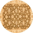 thumbnail image 1 of Ahgly Company Indoor Round Oriental Orange Traditional Area Rugs, 3' Round, 1 of 4