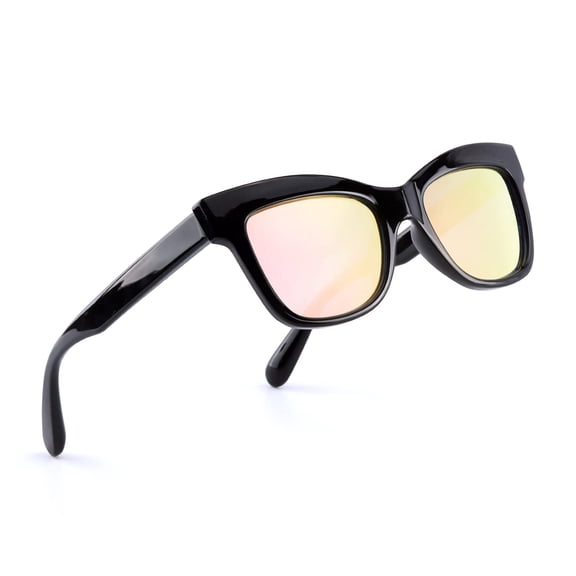 LVIOE Fashion Square Polarized Sunglasses for Women,Thick Frame Cat-eye Shade with UV400 Protection