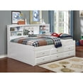 thumbnail image 5 of OS Home and Office Furniture Model 0223-K6-R-KD, Solid Pine Full Bookcase Daybed with Six Drawer Storage Unit in Casual White, 5 of 7