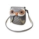 thumbnail image 1 of Bolso de hombro para mujer, bolso de mano con diseño de búho, bandolera de PU Gris, 1 of 7