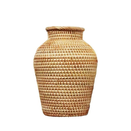 

Rattan Vase Flower Pot Holder Plant Storage Wicker Vases Decor