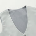 thumbnail image 6 of Sholeno Baby Boys Gentleman Outfit Toddler Formal Party Suit Bow Tie Dress Shirt + Tuxedo Vest + Grey 130, 6 of 7