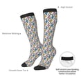 thumbnail image 4 of Easygdp Colorful Lightning Bolts Sport Knee High Socks Soccer Socks Calf Compression Athletic Socks for Men and Women, 4 of 6
