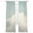 thumbnail image 6 of Blue Grey Cloudy Sky Sheer Curtains for Living Room Bedroom Modern Vintage Nature Scenery Sheer Curtains 96 Inch Long 2 Panels Set Light Filtering Curtain Window Treatments Drapes for Dining Room, 6 of 6