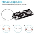thumbnail image 2 of Square 2Pack PU Leather Skull Cruise Luggage Tag with Privacy Cover and Stainless Steel Ring - Suitable for Travel Handbags Backpacks Luggage Tags, 2 of 6
