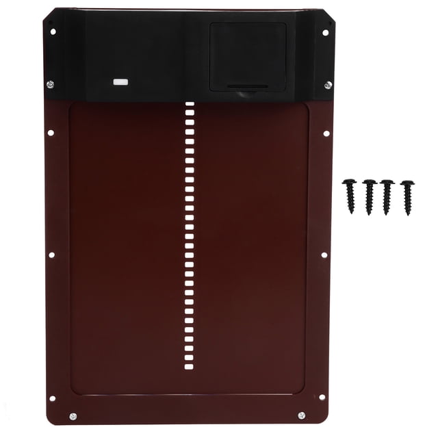 Puerta automática para gallinero, protección para aves de corral, sensor de luz, color marrón