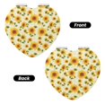 thumbnail image 2 of Kdxio European-style Pattern Sunflower Pocket Mirror, 1X/2X Travel Makeup Mirror 2-Sided Folding Small Mirror Portable Double-Sided Magnifying Cosmetic Mirror for Gift-Heart Shape, 2 of 9