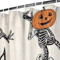 thumbnail image 3 of Halloween Dancing Skeletons Shower Curtain 72"x84" ,Bathroom Decorative Shower Curtains Set with 12 Hooks,Modern Waterproof Washable Shower Curtain, 3 of 6