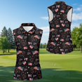 thumbnail image 4 of HUIACONG 250th Anniversary Matching Golf Shirts for Couples Mens Short Sleeve Golf Shirt Sleeveless Golf Tops for Women Collared 1/4 Zip Moisture Wicking Quick Dry Lightweight Breathable Woman XS, 4 of 6