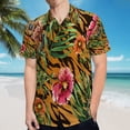 thumbnail image 5 of High Quality Hawaiian Shirts for Men Short Sleeve Aloha Beach Shirt Floral Summer Casual Button Down Shirts Blouses VSDJ3Z, 5 of 7