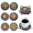 thumbnail image 1 of Posavasos Diamante Con Forma Especial Taladro Soporte 6 Uds. Vidriera Delfín, 1 of 9