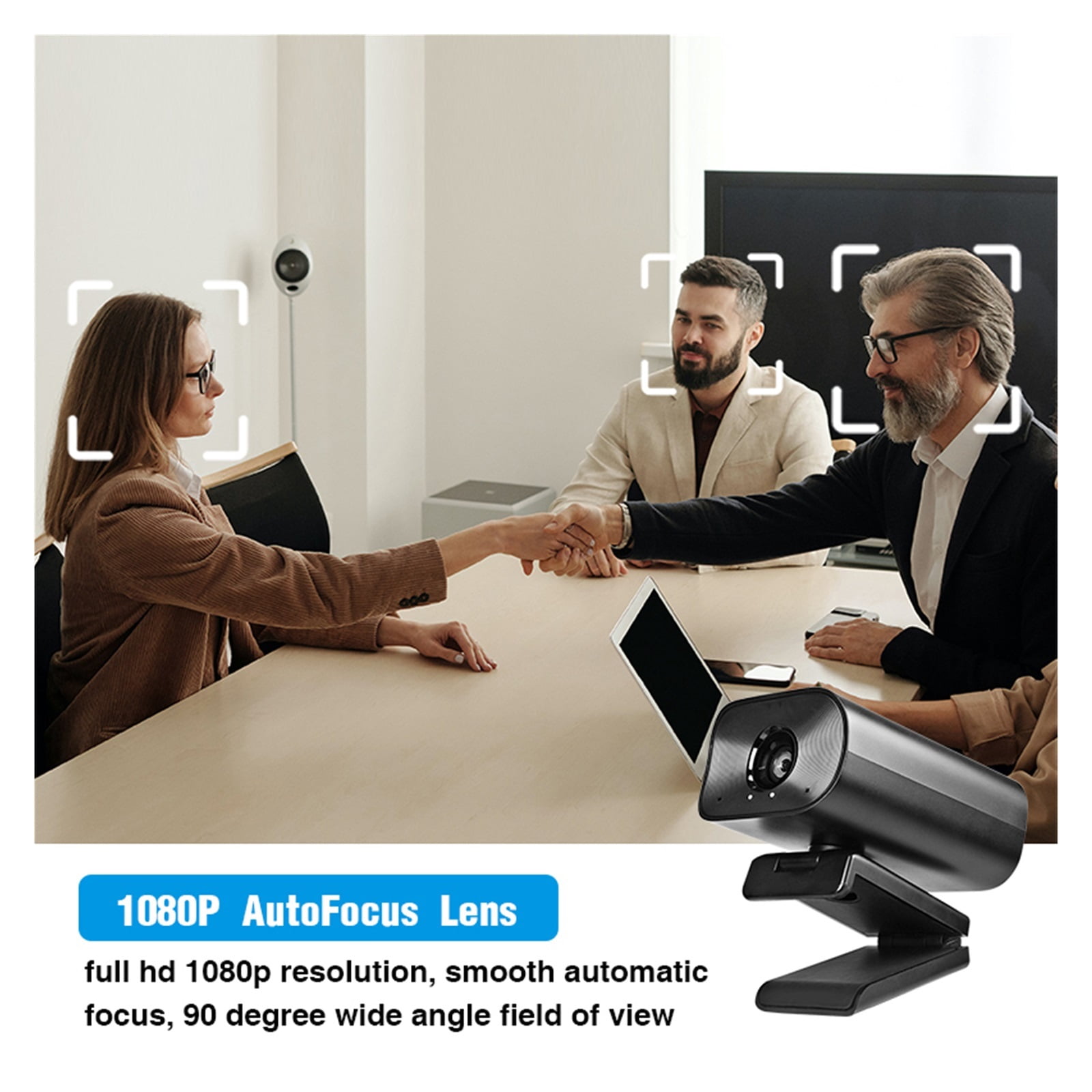 1080p All In 1 Remote Control USB Webcam With Loudspeaker For Online Teaching Video Conference Live Boardcast Camera ,HD Video