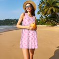 thumbnail image 3 of Honeii Robe Sans Manches Imprimée Sensibilisation au Cancer du Sein5, Robe Décontractée Ample pour Femmes, Robe de Mode d'Été, 3 of 7