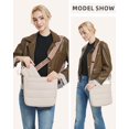 thumbnail image 3 of Monedero BAVERGE, acolchado, bandolera con hombros holgados, color beige, 3 of 6