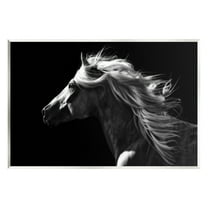 Stupell Industries Windblown Stallion Mane Animals & Insects Photography Unframed Art Print Wall Art, 19 x 13