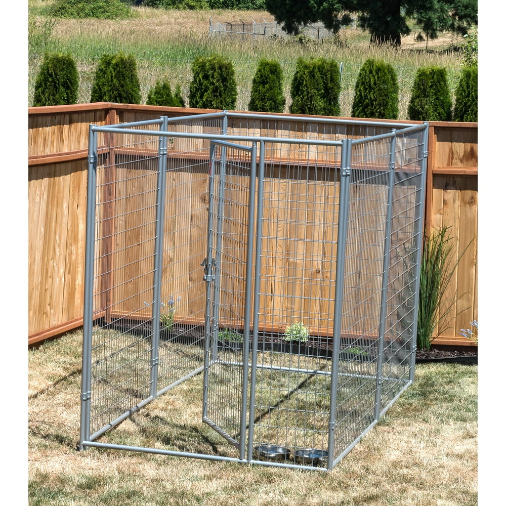 Lucky Dog Modular Outdoor Chain Link Pet Kennel, 8'L x 8'W x 6'H