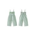 thumbnail image 2 of BemeyourBBs Toddler Bbay Girl Summer Clothes Plaid Gingham Smocked Romper One Piece Jumpsuit Front Bowknot Strap Sleeveless Plaid Wide-Leg Pants Overalls Little Girl Summer Outfit, 2 of 9