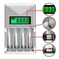 thumbnail image 4 of Battery Charger With 4 Slots Smart Battery Charger For Aa / Aaa Nicd Nimh Rechargeable Batteries Lc, 4 of 5