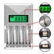 thumbnail image 4 of Battery Charger With 4 Slots Smart Battery Charger For Aa / Aaa Nicd Nimh Rechargeable Batteries Lc, 4 of 5