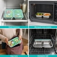 thumbnail image 2 of Hotbird Reusable Stainless Steel Snack Containers with Lids for Kids Todder Adults Double Compartment Grab and Go Food Storage Snackle Box Container,16 oz, 4 Pack, BPA Free, 2 of 7