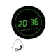 thumbnail image 1 of Reloj digital LED, reloj de mesa, práctico reloj despertador redondo, reloj de pared para Digital Verde, 1 of 9
