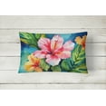 thumbnail image 2 of Carolines Treasures DAC1644PW1216 16 x 12 in. Unisex Hawaii Hawaiian Hibiscus in Watercolor Fabric Decorative Pillow, 2 of 4