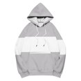 thumbnail image 5 of XIAONU Womens Hoodies Pleasure Striped Color-Blocked Drawstring Hoodie Baggy Kangaroo Pocket Long-Sleeved Pullover Sweatshirt, 5 of 6