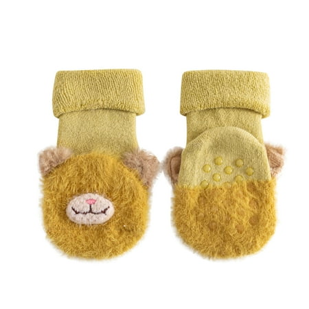 

QYZEU Toddler Boys Socks Sock Shoes for Boys Toddler Baby Boys Girls Solid Fashion Cartoon Thick Warm Soft Sole -Slip Socks Soft And Elegant Socks