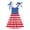 Red, variant on 4th of July Toddler Dress Outfit 1 2 3 4 5 6 T American Flag Dress Patriotic Independence Memorial Day Dress Summer Clothes Dress Toddler Girl Wine,2-3 Years
