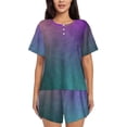 thumbnail image 1 of Balery vintage dark paint Conjunto de Pijama para Mujer con Estampado, Dos Piezas de Manga Corta y Shorts, Ropa de Dormir Suave con Cuello Redondo y Bolsillos-3X-Large, 1 of 6