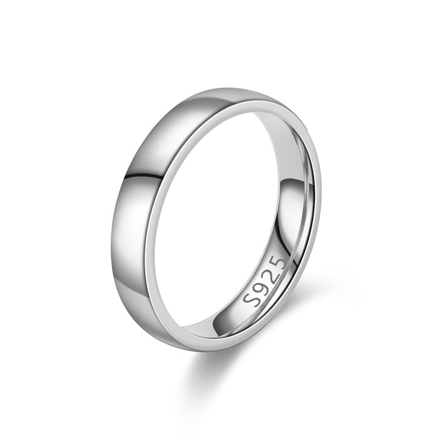 Anillo de pareja de acero de titanio liso para mujer, anillo de cola con personalidad que no se decolora, 18 quilates S925