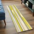 thumbnail image 3 of Yellow Gray Stripes 2'x6' Runner Rugs for Hallway Kitchen Bedside Non Slip, Watercolor Modern Abstract Minimalist Entryway Rug Runners with Rubber Backing, Long Carpet Runner for Laundry Room, 3 of 8